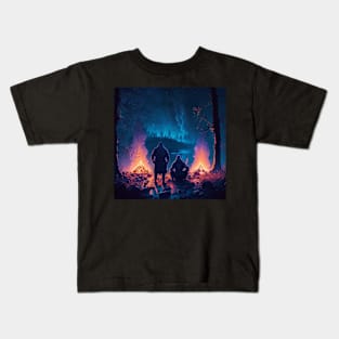 Valheim Vikings Waiting for Morning Kids T-Shirt